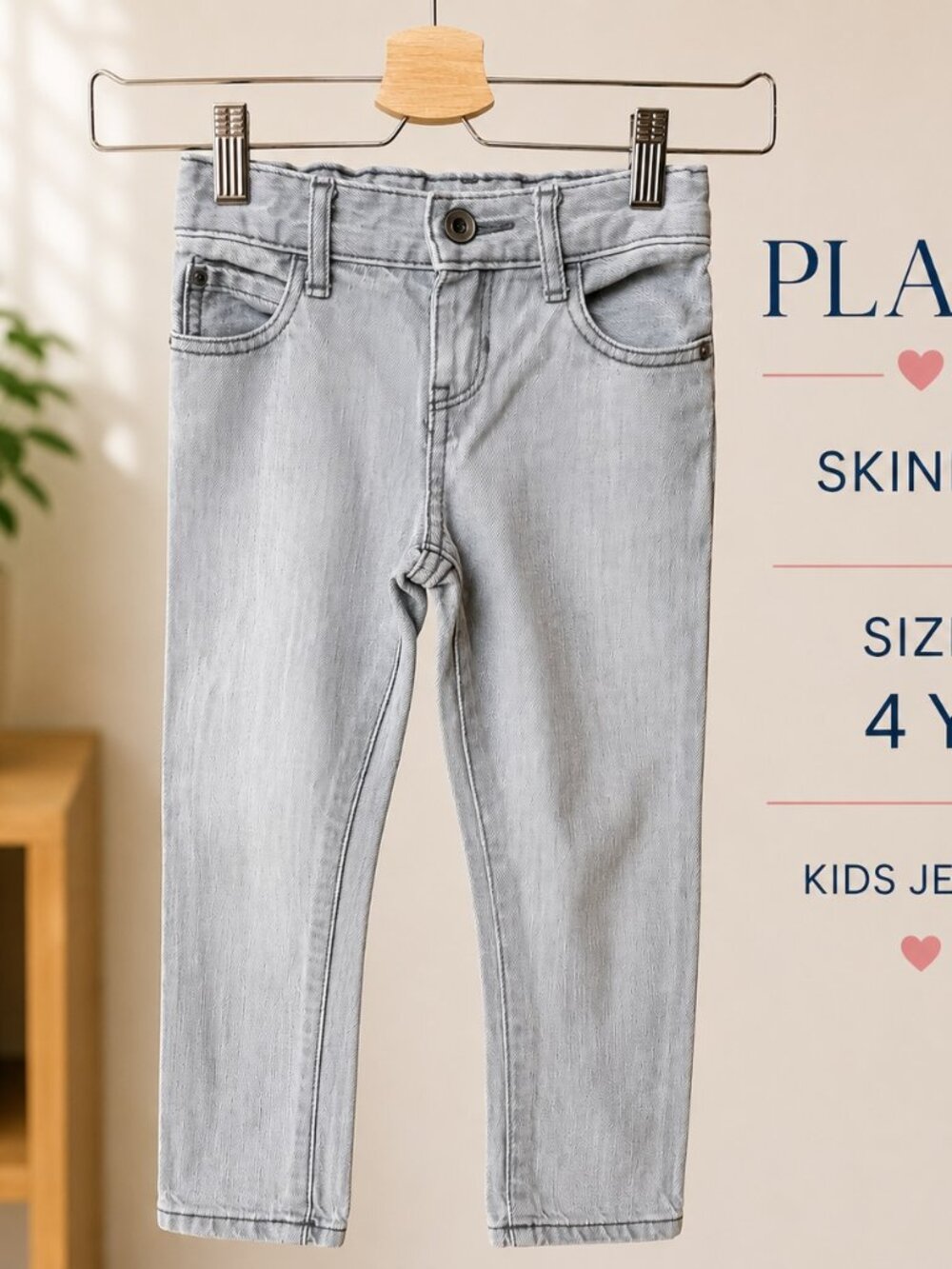 PLACE Kids Light Wash Skinny Jeans Size 4Y